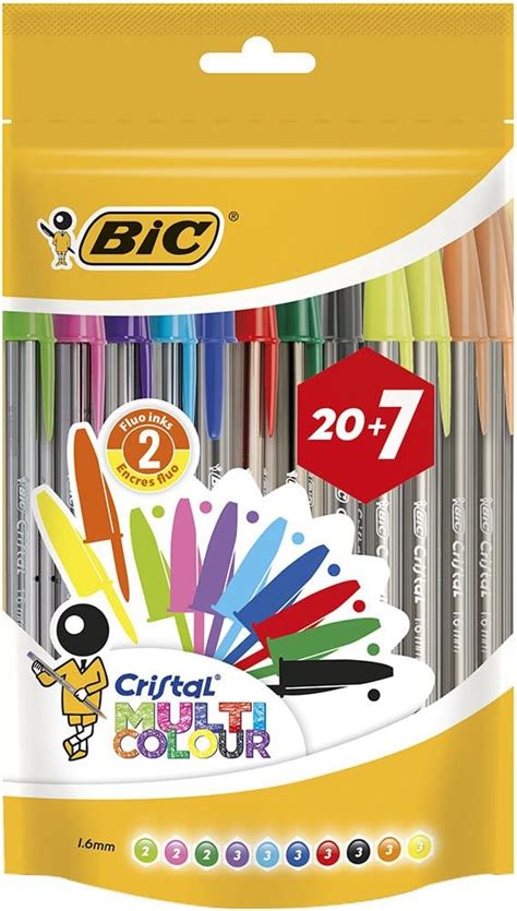 Bic Cristal Multicolor Pack De Stylos Bille Pointe Large