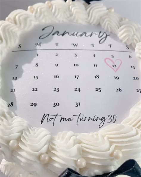 New Trend Calendar Cake Topper Digital Etsy