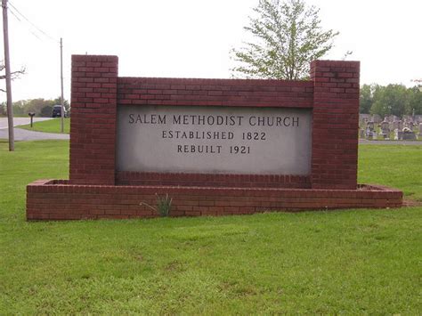 Salem United Methodist Church Cemetery In Albemarle North Carolina