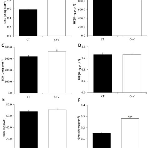 Specific Activity U Mg Protein −1 As Mean ± Sem Of Metabolic Enzymes