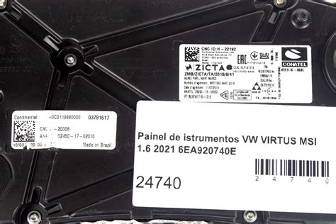 Painel De Instrumentos Vw Virtus Msi Ea E Genebra