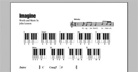 Imagine (Piano Chords/Lyrics) - Print Sheet Music Now