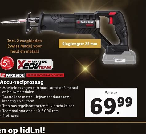 Parkside Performance Accu Reciprozaag Aanbieding Bij Lidl