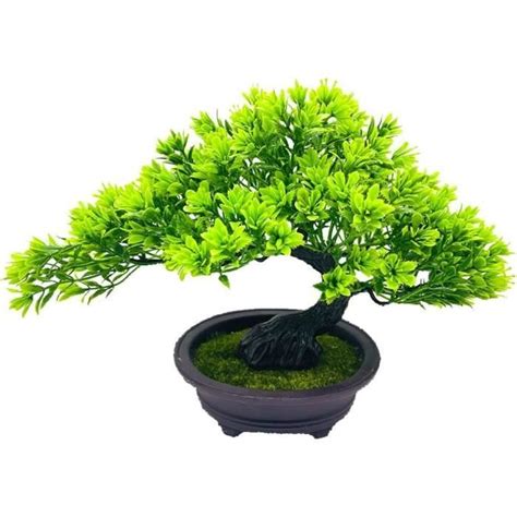 Bonsa Artificiel Plante Artificielle En Pot Mini Plantes En