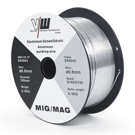 MIG MAG Aluminium Schweißdraht Drahtrolle ER4043 0 8 0 5kg D100