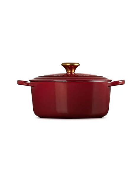 LE CREUSET Bräter rund hoch SIGNATURE 24cm Rhone dunkelrot