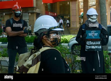 Kuala Lumpur Kuala Lumpur Malaysia 31st July 2021 Protester Hold