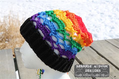 Ravelry Gay Pride Slouch Pattern By Sparkle And Doom Designs