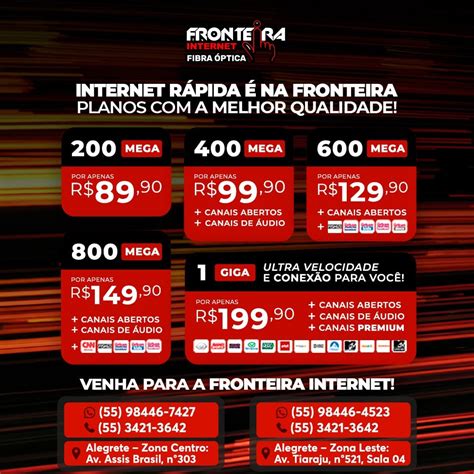 Fronteira Internet Velocidade E Qualidade Garantida