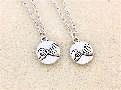 Pinky Promise Necklace His And Her Gift Necklaces Set Of Etsy