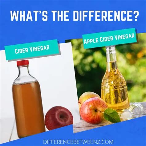 Difference Between Cider Vinegar And Apple Cider Vinegar Difference