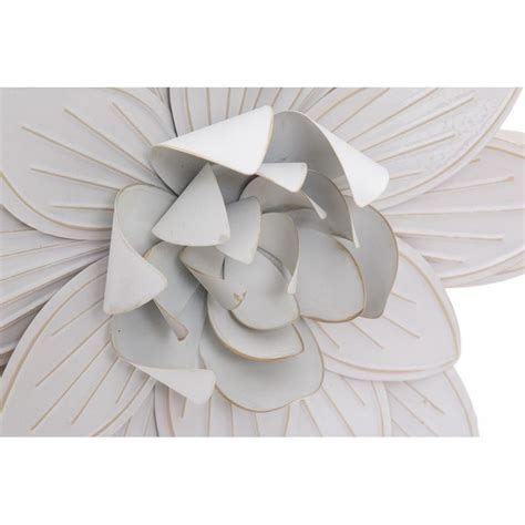 Decoracion Metal Flor Blanca Cms Multihogartomas