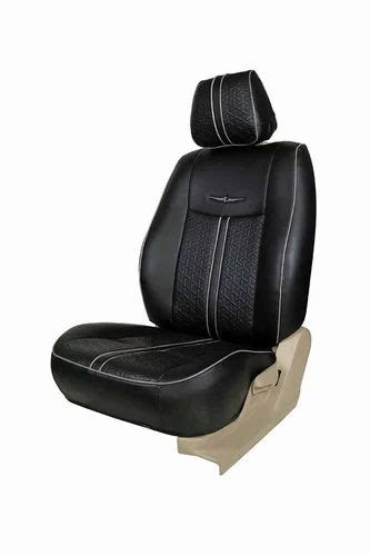 Nappa Magnum Art Leather Car Seat Cover Black And Silver At Rs