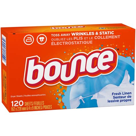 Bounce Fresh Linen Scented Fabric Softener Dryer Sheets 120 Count