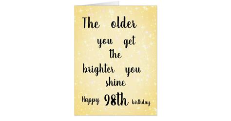 Giant Happy 98th Birthday Card | Zazzle