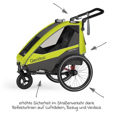 Qeridoo Kinderfahrradanhänger Buggy Sportrex 1 lt Edition für 1