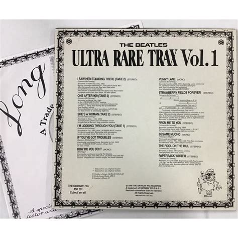 Ultra Rare Trax Vol By The Beatles Lp With Mag Ref