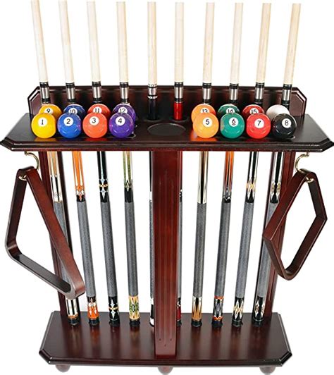 Amazon ISZY Billiards Pool Stick Rack Cue Rack Only Wood Floor