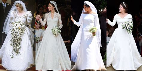 Princess Eugenie's Wedding Dress Compared to Meghan Markle, Kate ...