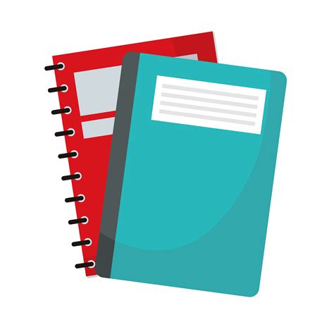 notebook and book school supplies icon 4219338 Vector Art at Vecteezy