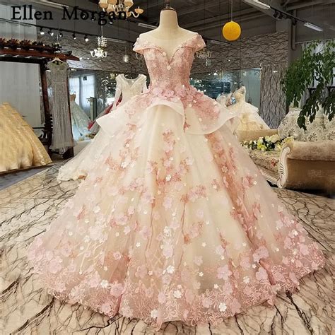 Elegant Pink Lace Princess Wedding Dresses 2019 African Black Girls