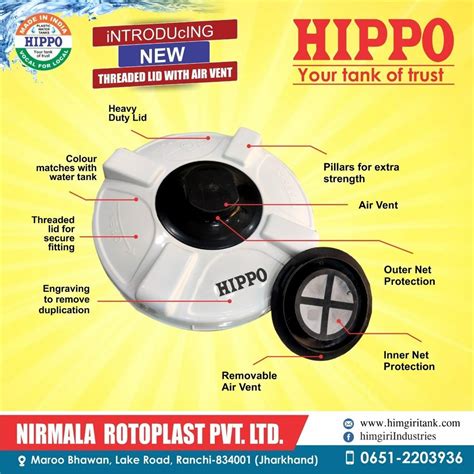 Litres Hippo Water Tank Layer White At Rs Piece