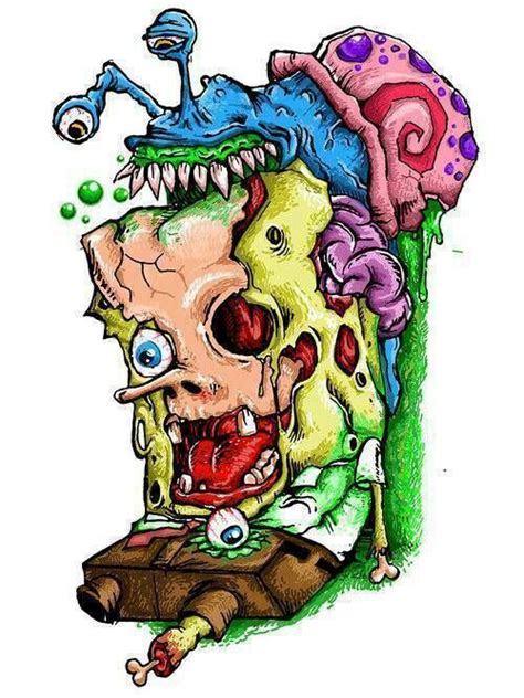 Spongebob Zombie Art