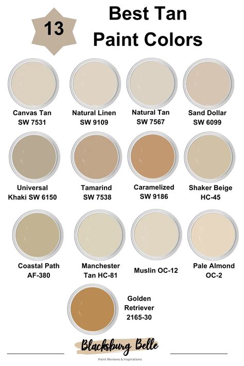 Shades Of Brown Paint Chart