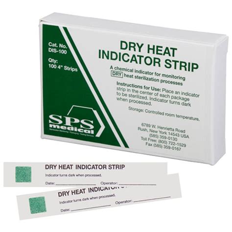 Sps Medical Dry Heat Indicator Strip 4 100bx A Chemical Indicator