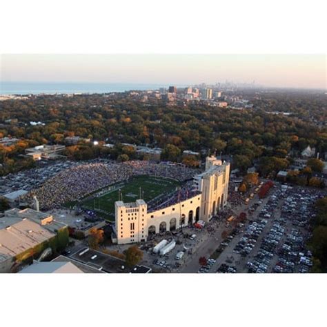 Northwestern Wildcats Postcard Ryan Field Looking Towards Evanston NU0046