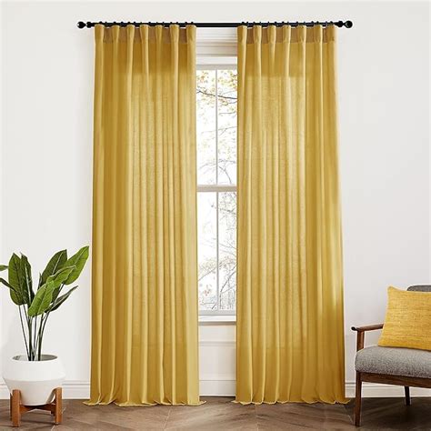 Amazon Xtmyi Yellow Curtains Inches Long For Living Room