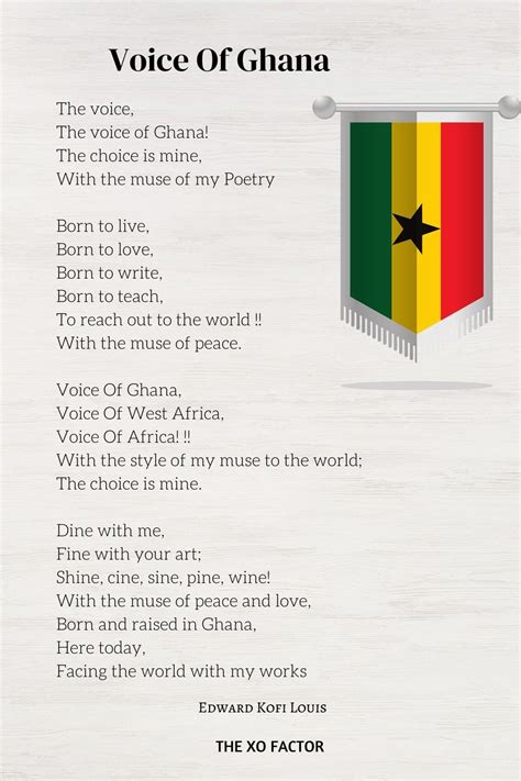 Short Poems About Ghana The Xo Factor