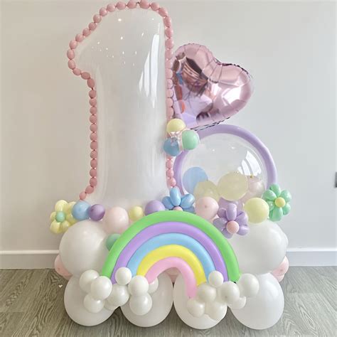 NullMaca Series 32 Inch White Birthday Number Aluminum Film Balloon Set