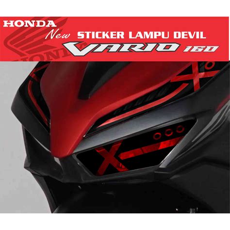 Jual Stiker Lampu Vario New 125 150 Devil Satu Set Shopee Indonesia