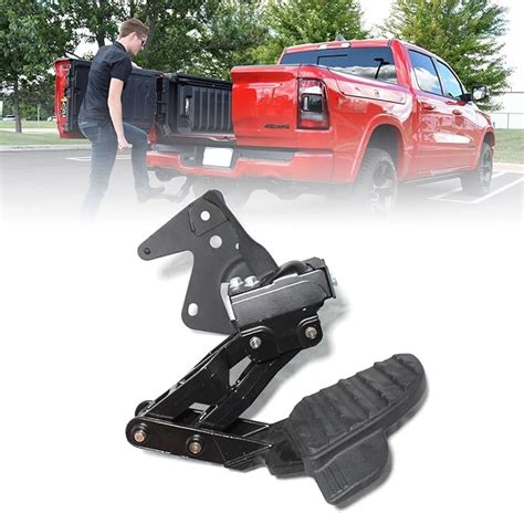 Retractable Bed Step Bumper Step Compatible With Dodge Ram Dt