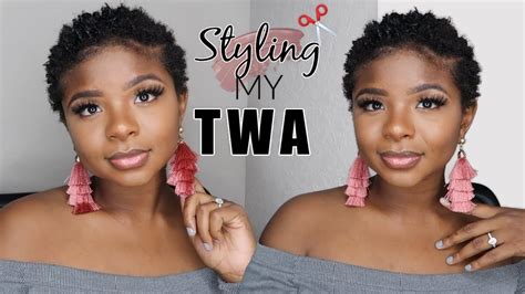 Styling My New Twa How To Define Your Big Chop 4c Hair Youtube