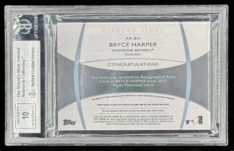 Bryce Harper 2017 Topps Diamond Icons Autograph Relics Red #ARBH #4/5 ...