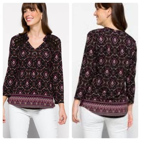 Daniel Rainn Tops Daniel Rainn Stitch Fix Caleena Black Floral