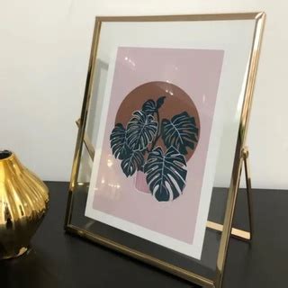 Porta Retrato Metal E Vidro Moldura X Moderno Luxe Shopee Brasil