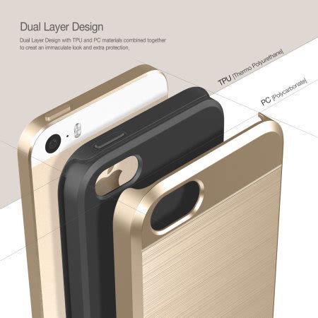 Obliq Slim Meta iPhone SE Case - Gold