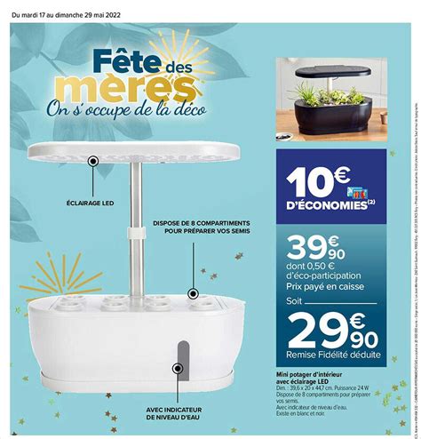 Promo Mini Potager D intérieur Avec éclairage Led chez Carrefour