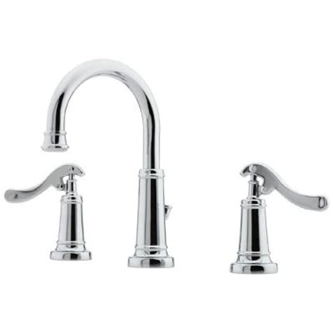 Pfister Ashfield Widespread Bathroom Faucet With Lever Handle In Polished Chrome Finish The