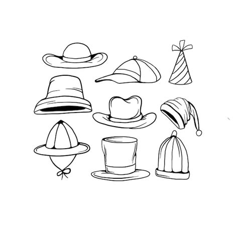 Premium Vector Hat Handrawn Doodle Art Illustrations Vector