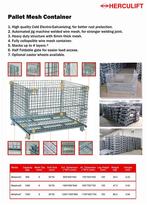 Pallet Mesh Container - Metalnet series - Storage Equipment Supplier