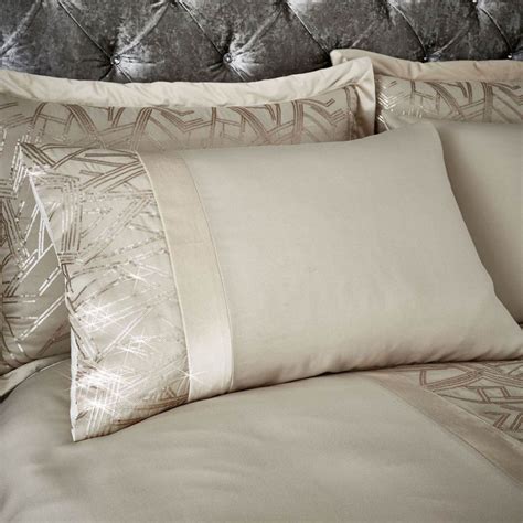 Velvet Sparkle Art Deco Sequin Champagne Duvet Cover Set Duvet Cover