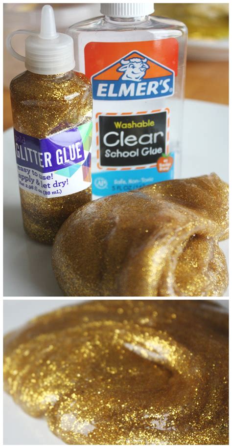 Amazing Gold Slime Recipe Glitter Slime Recipe Slime Recipe Glitter