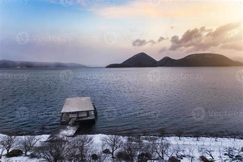 Toya Lake in Hokkaido, Japan. 22092269 Stock Photo at Vecteezy