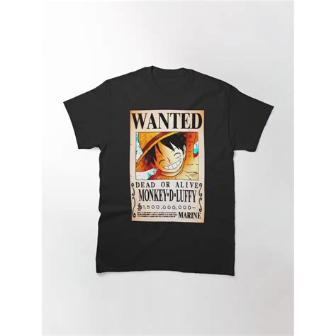 Camiseta Basica Camisa Unissex Wanted Poster One Piece Luffy Classic T