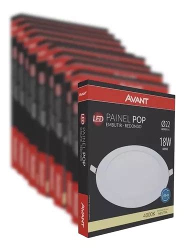 Lámpara plafón led de techo Avant Pop embutir redondo 18W color blanco