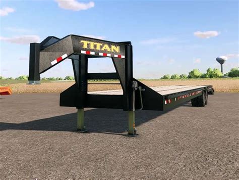 40FT Gooseneck multibrand trailer v1.0 FS22 Mod | Farming Simulator 22 Mod